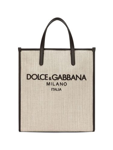 Logo Cotton Tote Bag - Dolce & Gabbana - Modalova