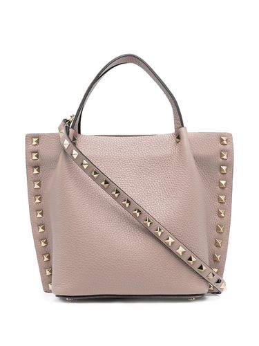 Rockstud Small Leather Tote Bag - Valentino Garavani - Modalova