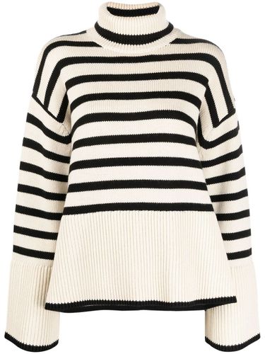 Striped Wool Turtleneck Sweater - Toteme - Modalova