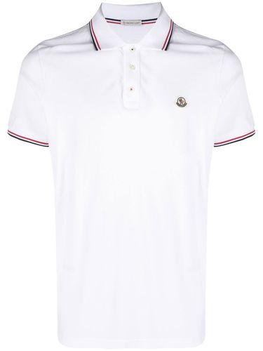 MONCLER - Logo Cotton Polo Shirt - Moncler - Modalova