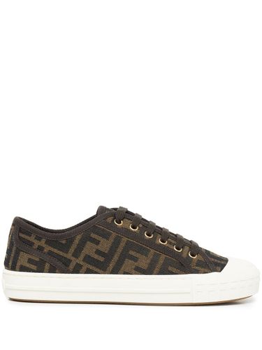 FENDI - Domino Ff Canvas Sneakers - Fendi - Modalova