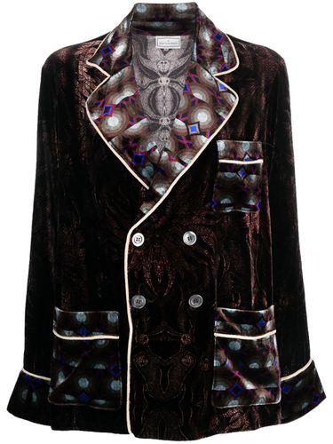 Double-breasted Silk Blend Jacket - Pierre-Louis Mascia - Modalova