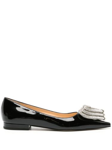 Triple Heart Crystal-embellished Patent Leather Ballet Flats - Mach & mach - Modalova