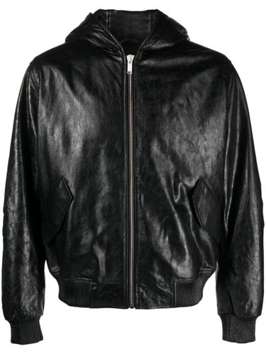Leather Hooded Jacket - 424 - Modalova
