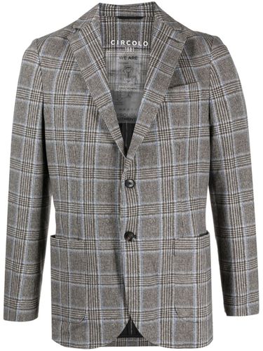Single-breasted Checked Cotton Jacket - Circolo 1901 - Modalova