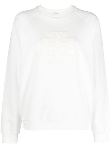 Logo Sponged Cotton Sweatshirt - Tory Burch - Modalova