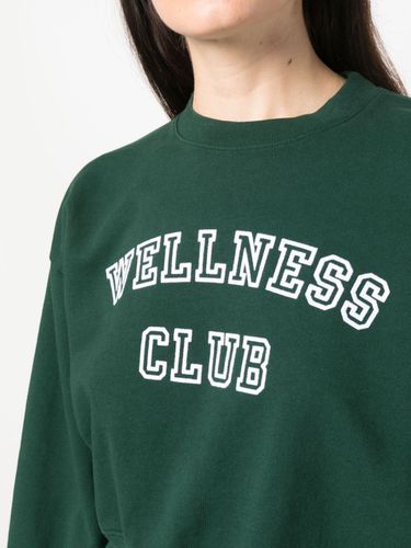 Wellness Club Cropped Cotton Sweatshirt - Sporty & Rich - Modalova