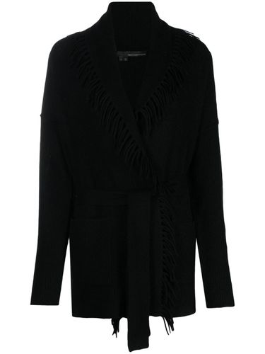 Collar Fringe Cashmere Cardigan - 360 cashmere - Modalova