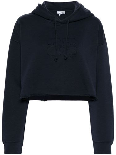 Organic Cotton Cropped Hoodie - Ganni - Modalova