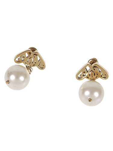 Seal Logo Pearl Earrings - Alexander McQueen - Modalova