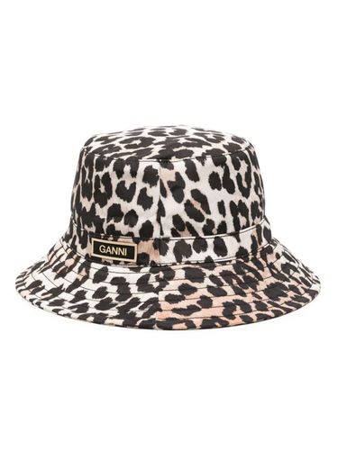 GANNI - Leopard Print Bucket Hat - Ganni - Modalova