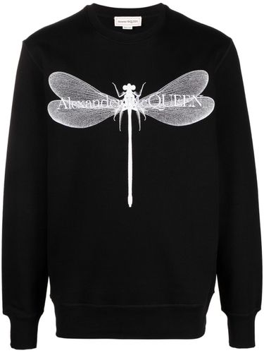 Dragonfly Print Organic Cotton Sweatshirt - Alexander McQueen - Modalova