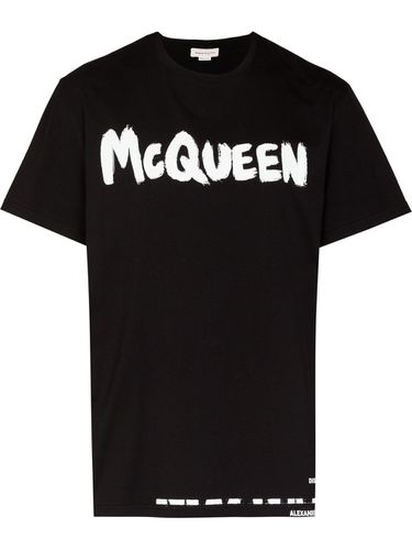 Graffiti Organic Cotton T-shirt - Alexander McQueen - Modalova
