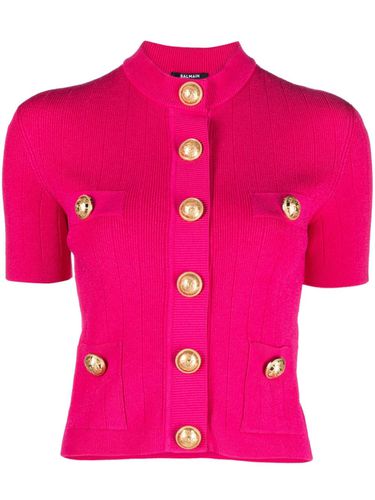 Embossed Buttons Knitted Cardigan - Balmain - Modalova