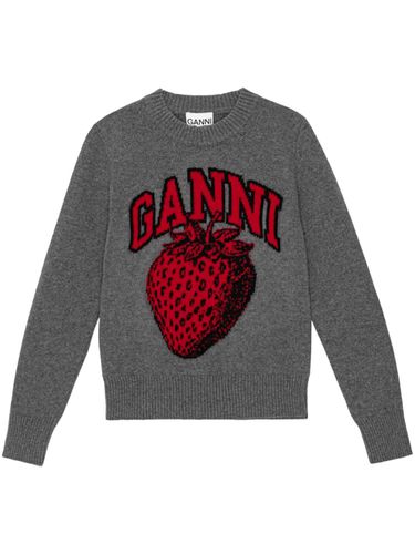 GANNI - Wool Crewneck Jumper - Ganni - Modalova