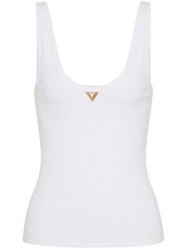 VALENTINO - Ribbed Cotton Top - Valentino - Modalova