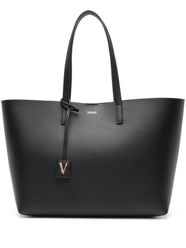 VERSACE - Virtus Leather Tote Bag - Versace - Modalova