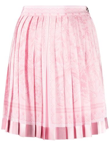Barocco Print Pleated Mini Skirt - Versace - Modalova
