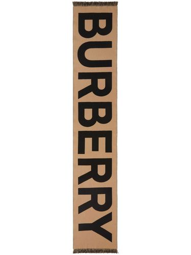 BURBERRY - Logo Wool Scarf - Burberry - Modalova