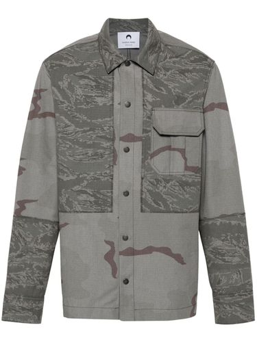 Camouflage Print Overshirt - Marine Serre - Modalova