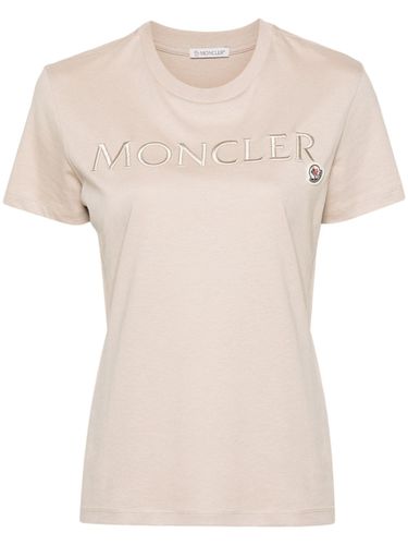 MONCLER - Logo Cotton T-shirt - Moncler - Modalova