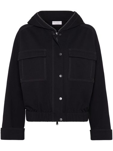 Cotton Hooded Jacket - Brunello Cucinelli - Modalova