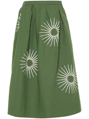 Embroidered Cotton Midi Skirt - Dries Van Noten - Modalova