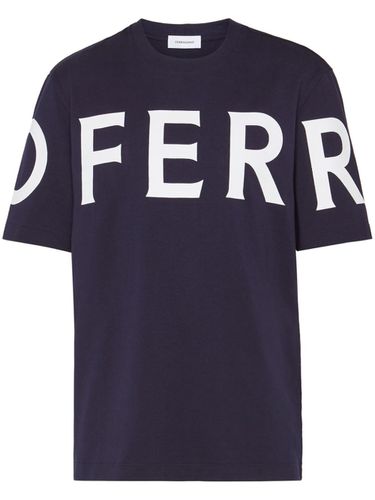 FERRAGAMO - Logo Cotton T-shirt - Ferragamo - Modalova