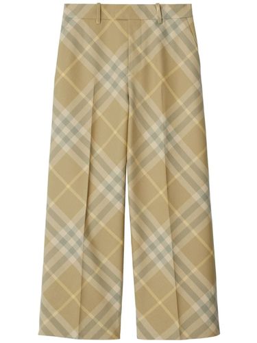 BURBERRY - Checked Wool Trousers - Burberry - Modalova