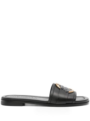 MONCLER - Bell Leather Flat Sandals - Moncler - Modalova