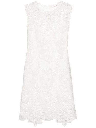 Embroidered Lace Short Dress - Ermanno Scervino - Modalova