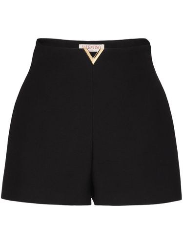 Wool And Silk Blend Shorts - Valentino - Modalova