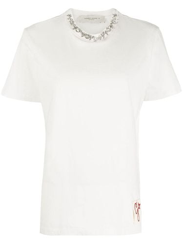 Golden Embroidered Cotton T-shirt - Golden Goose - Modalova