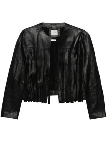 ALYSI - Fringed Leather Jacket - Alysi - Modalova