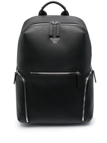 EMPORIO ARMANI - Leather Backpack - Emporio Armani - Modalova