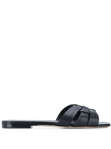 Nu Pieds Leather Flat Sandals - Saint Laurent - Modalova