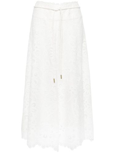 Embroidered Cotton Long Skirt - Zimmermann - Modalova