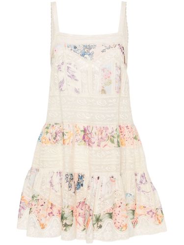 Floral Print Lace Trim Short Dress - Zimmermann - Modalova