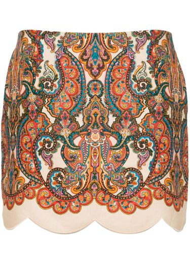 Paisley Print Linen Mini Skirt - Zimmermann - Modalova