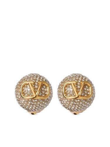 Vlogo Signature Strass Embellished Earrings - Valentino Garavani - Modalova