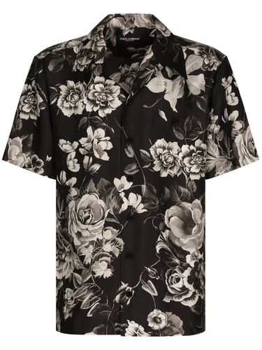 Flower Print Silk Shirt - Dolce & Gabbana - Modalova