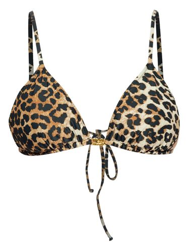 Leopard Print Triangle Bikini Top - Ganni - Modalova