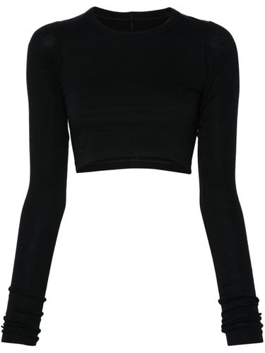 Cotton Long Sleeve Cropped T-shirt - Rick Owens - Modalova