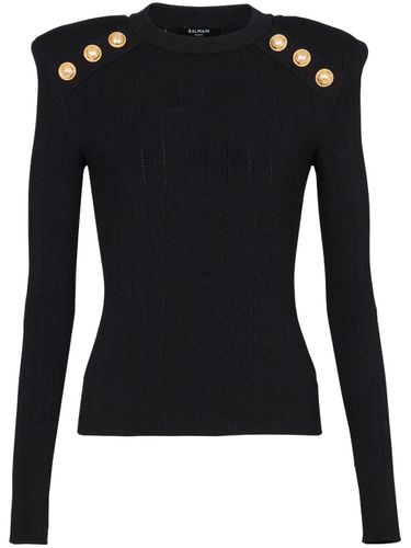 BALMAIN - Buttoned Knitted Pullover - Balmain - Modalova