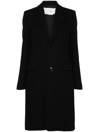 Wool Single-breasted Coat - Ami Paris - Modalova