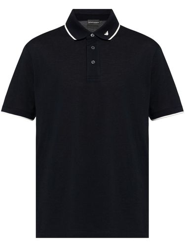 Logo Cotton Polo Shirt - Emporio Armani - Modalova