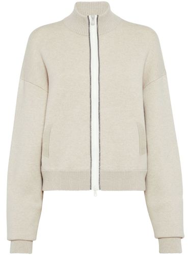 Wool Zipped Cardigan - Brunello Cucinelli - Modalova