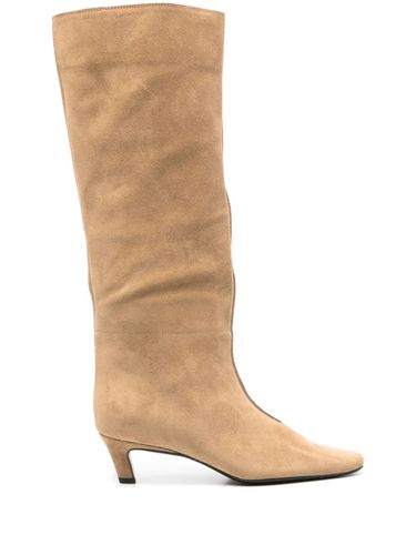 The Wide Shaft Leather Boots - Toteme - Modalova