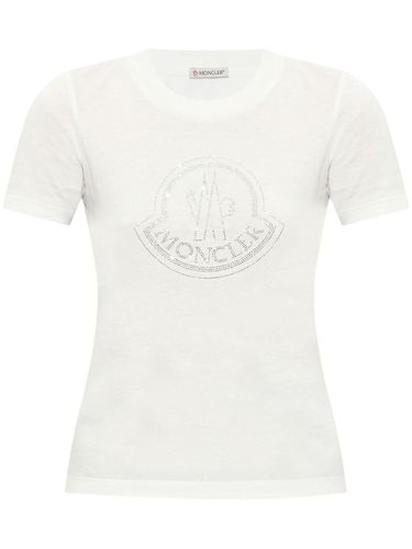 MONCLER - Logo Cotton T-shirt - Moncler - Modalova