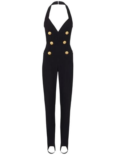 BALMAIN - Buttoned Long Jumpsuit - Balmain - Modalova